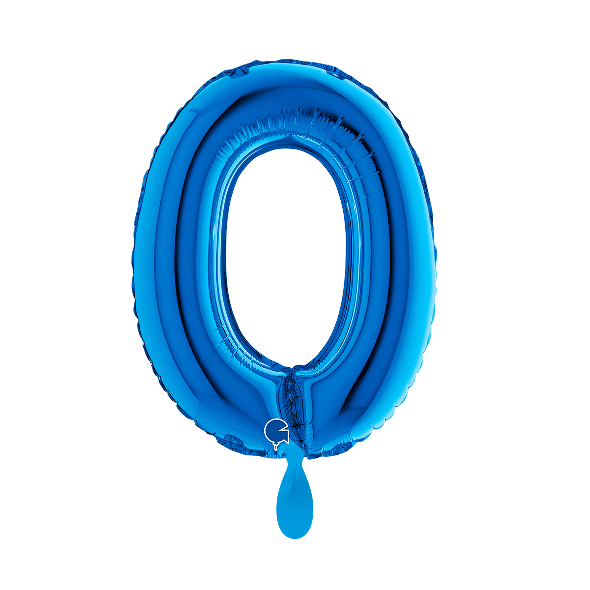 1 Ballon XS - Cijfer 0 - Blauw
