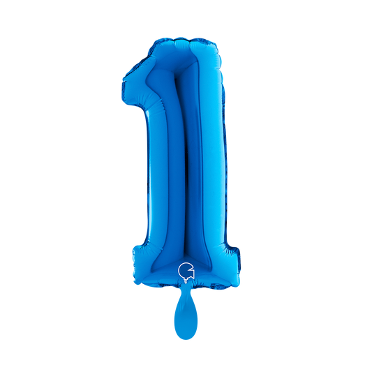 1 Ballon XS - Chiffre 1 - Bleu