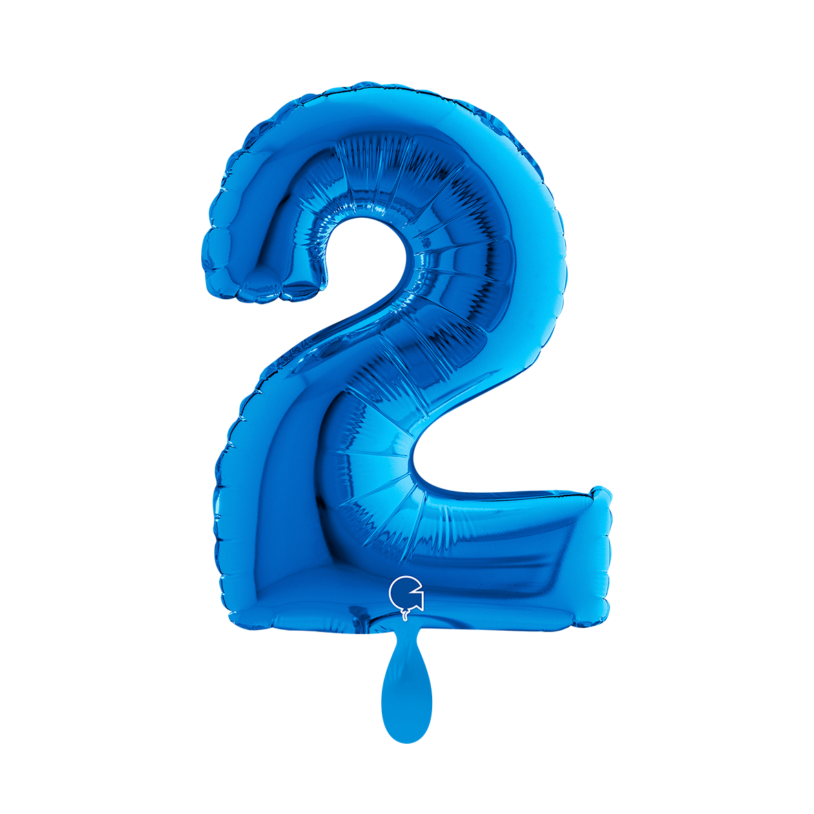 1 Ballon XS - Chiffre 2 - Bleu