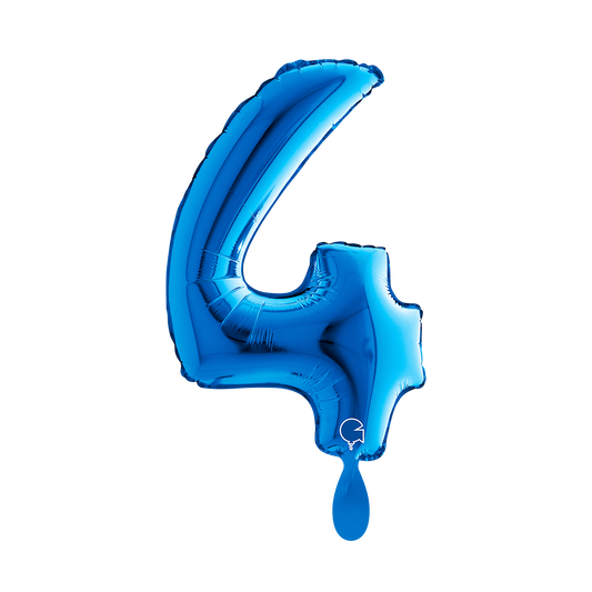1 Ballon XS - Chiffre 4 - Bleu