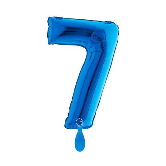 1 Ballon XS - Chiffre 7 - Bleu