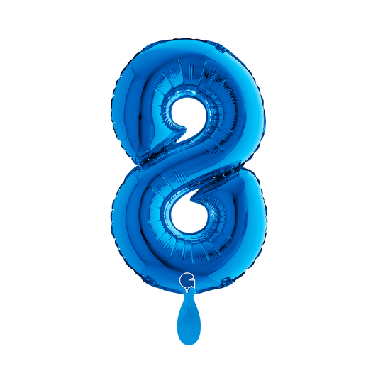 1 Ballon XS - Chiffre 8 - Bleu