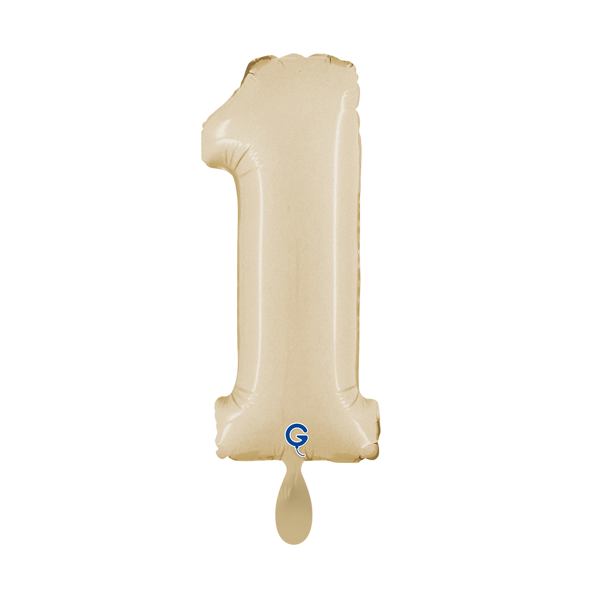 1 Ballon XS - Nummer 1 - Satijncrème