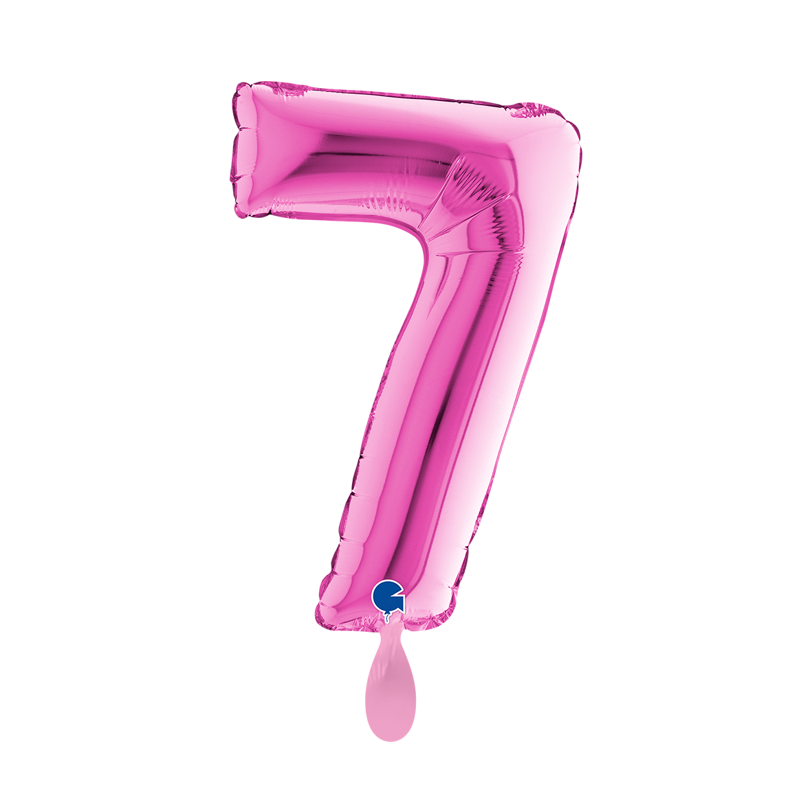 1 ballon XS – Cijfer 7 – Fuxia