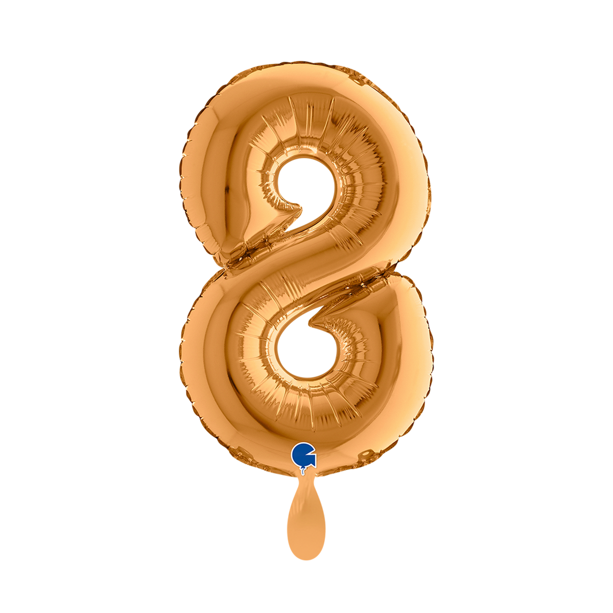 1 Ballon XS - Chiffre 8 - Doré