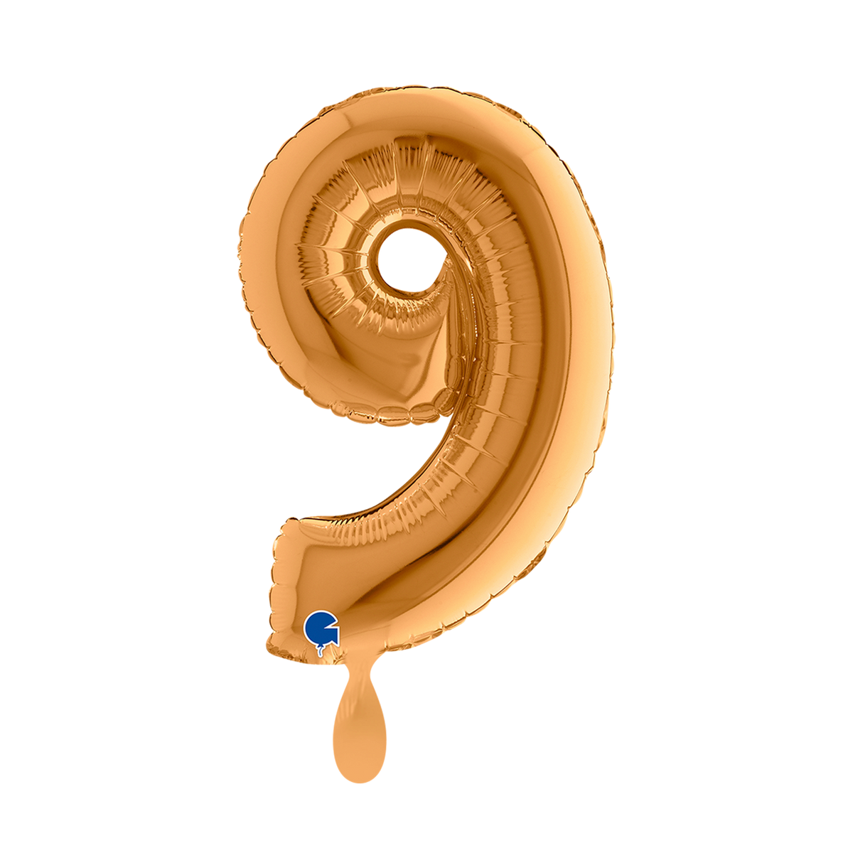 1 Ballon XS - Chiffre 9 - Or