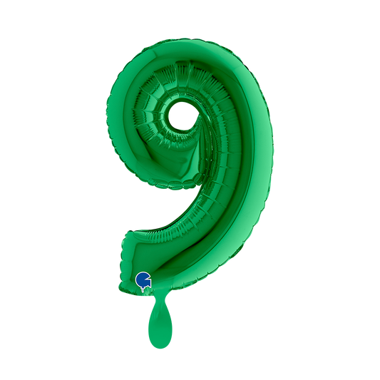 1 Ballon XS - Chiffre 9 - Vert