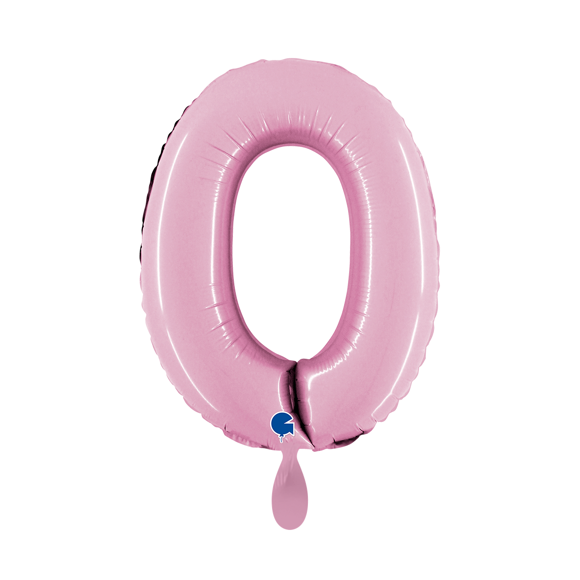 1 Ballon XS - Chiffre 0 - Rose pastel