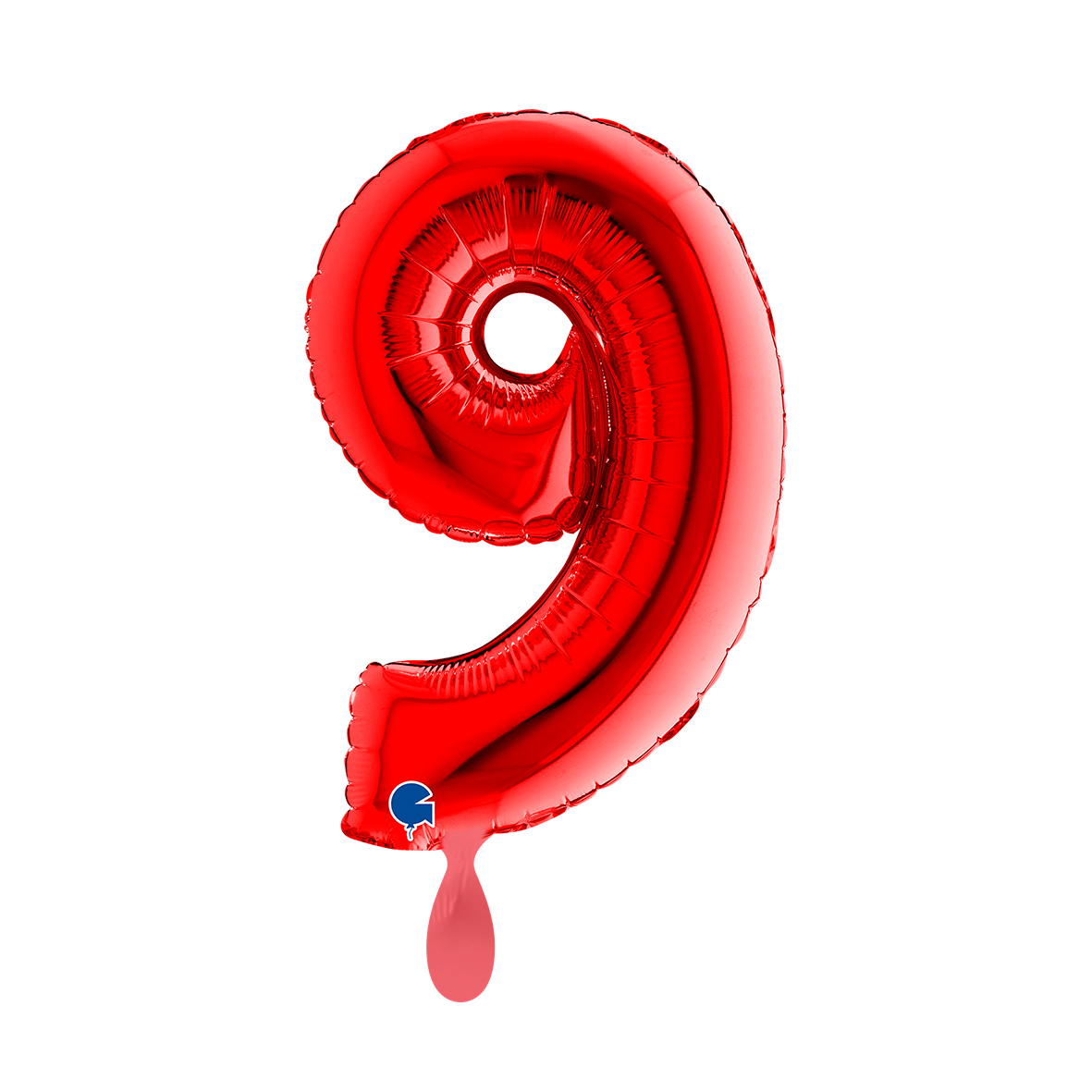 1 Ballon XS - Chiffre 9 - Rouge