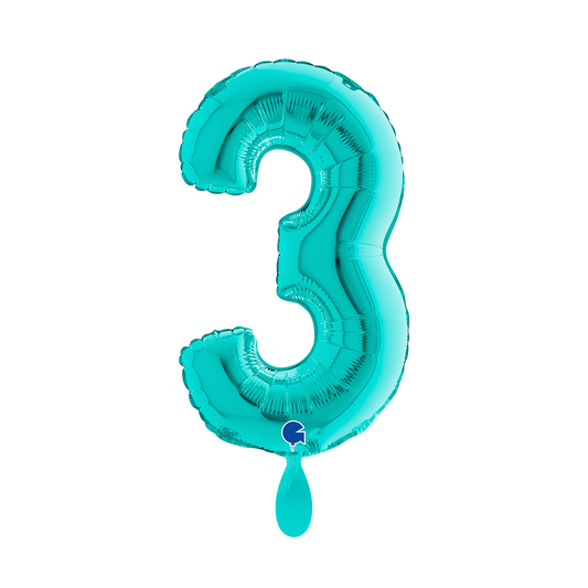 1 Ballon XS – Cijfer 3 – Tiffany
