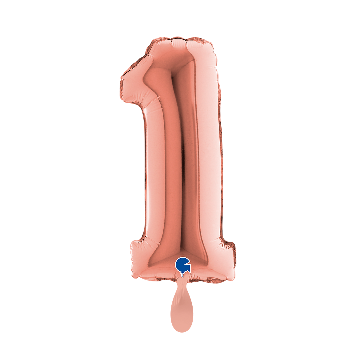 1 Ballon XS - Chiffre 1 - Or Rose