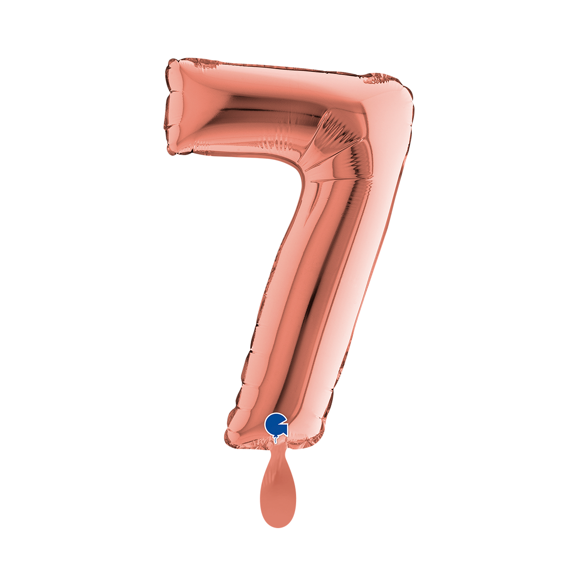 1 Ballon XS - Chiffre 7 - Or rose