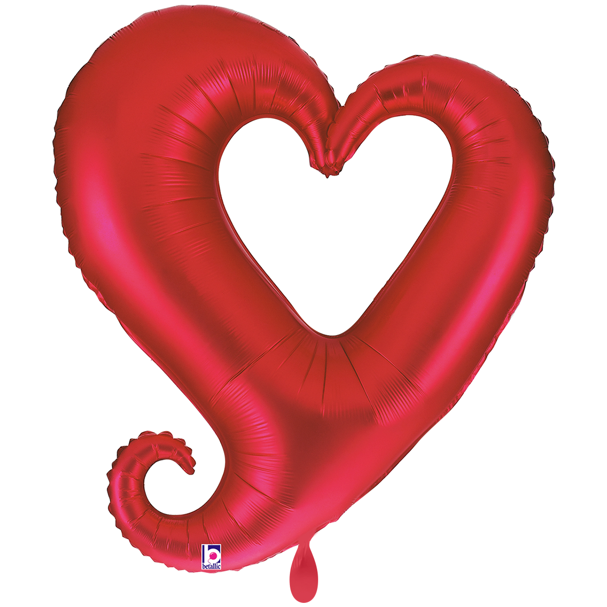1 Ballon XXL - Chain Of Hearts Rot
