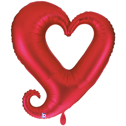 1 Ballon XXL - Chain Of Hearts Rot