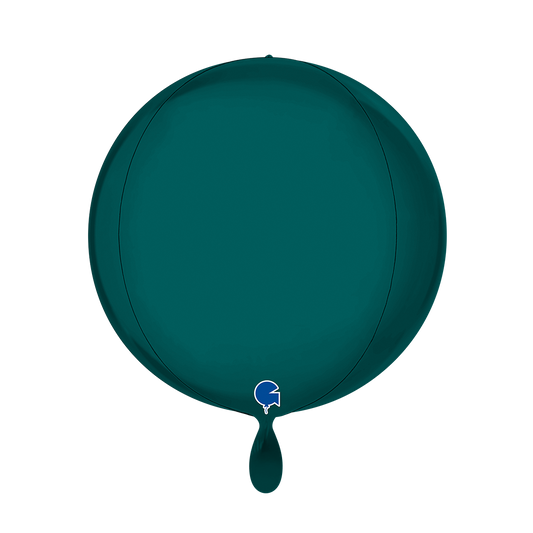 1 Ballon 4D - Globe - Vert Émeraude Satiné