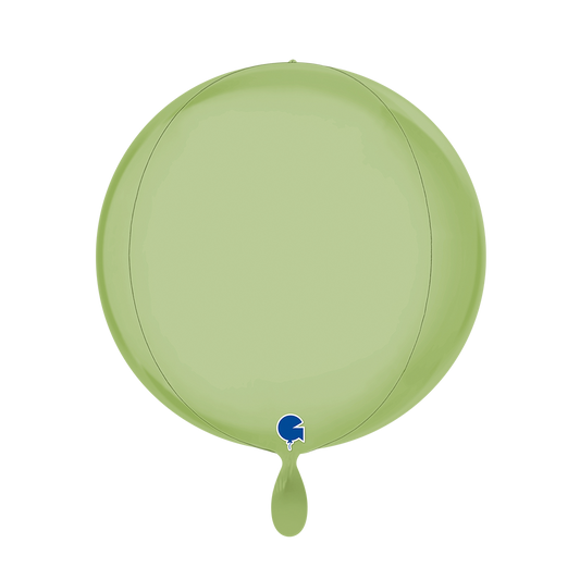 1 Ballon 4D - Globe - Vert olive satiné