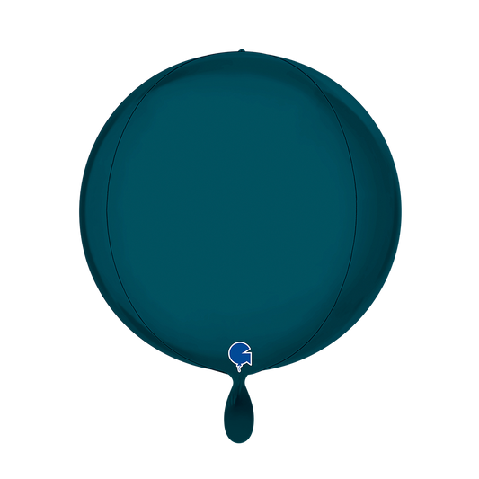 1 Ballon 4D - Globe - Satin Bleu Pétrole