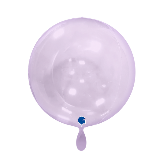 1 Ballon 4D - Globe - Lilas transparent