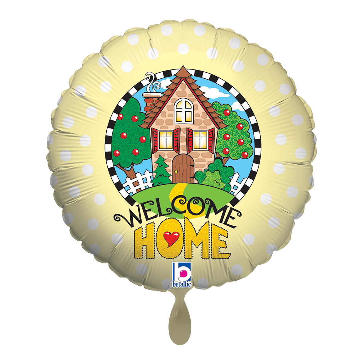1 Ballon - Welcome Home Gelb