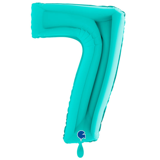 1 Ballon XXL - Nummer 7 - Tiffany