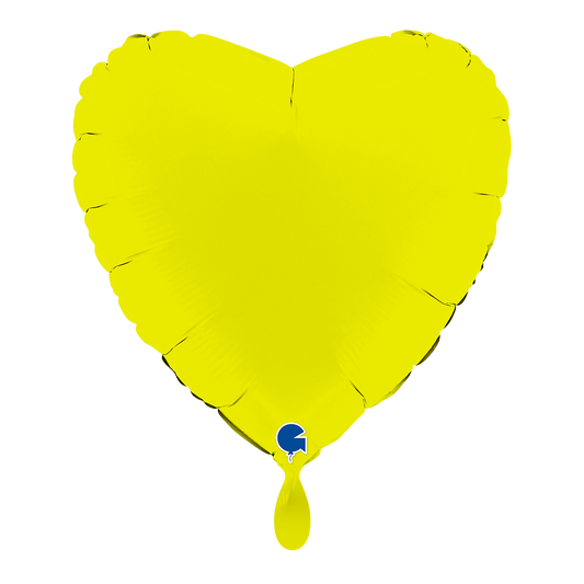 1 Ballon - Cœur - Vert citron mat