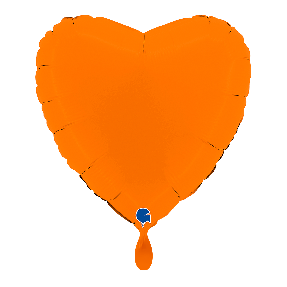 1 ballon - cœur - orange mat