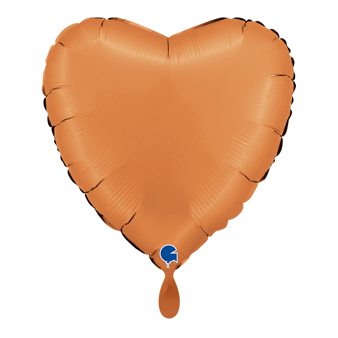 1 Ballon - Hart - Satijn Karamel