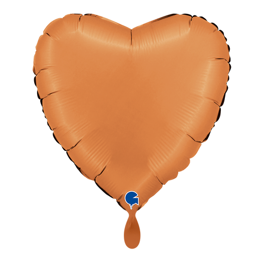 1 Ballon - Hart - Satijn Karamel