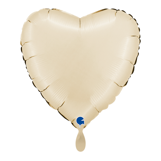 1 Ballon - Hart - Satijncrème