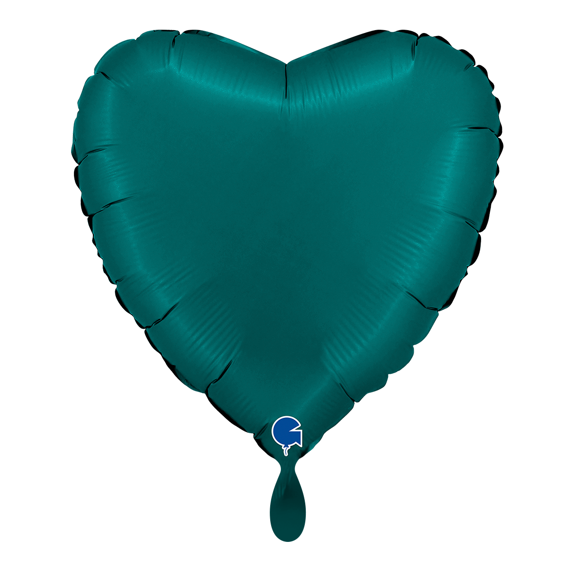 1 Ballon - Cœur - Satin Vert Émeraude