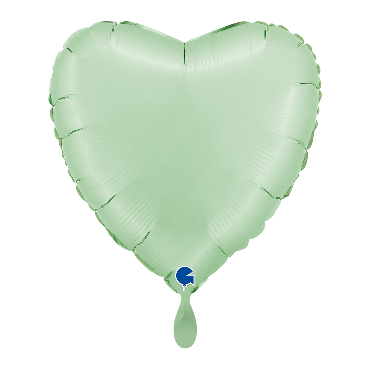 1 Ballon - Cœur - Satin Glacé Menthe