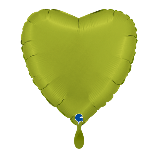 1 Ballon - Cœur - Satin Matcha Latte