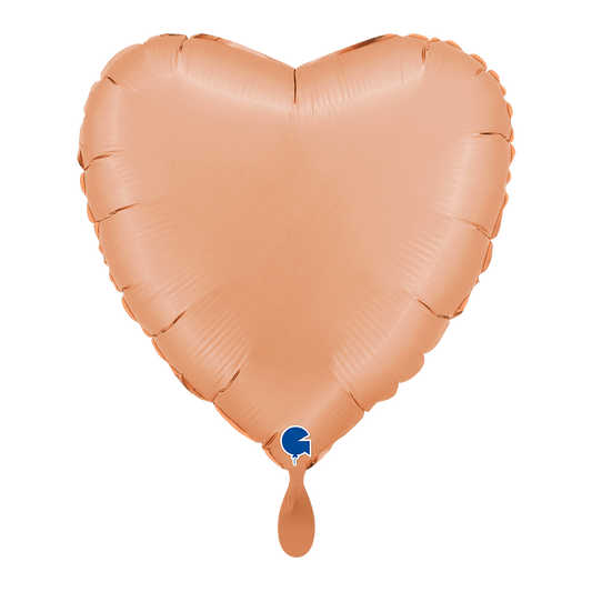 1 Ballon – Cœur – Pêche satiné