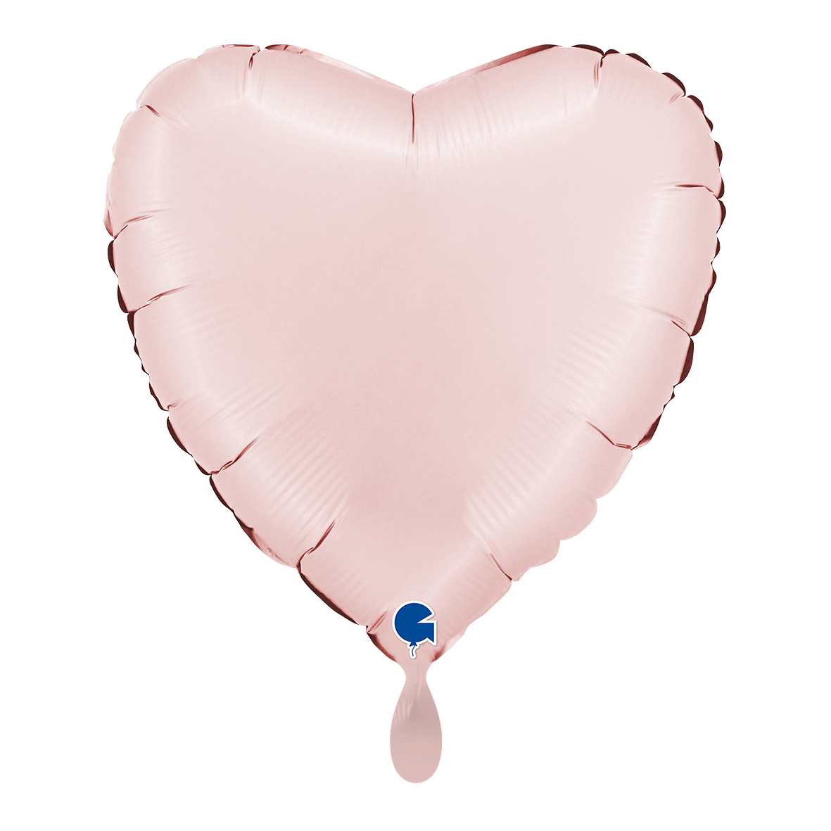 1 Ballon - Cœur - Satin Rose Pastel