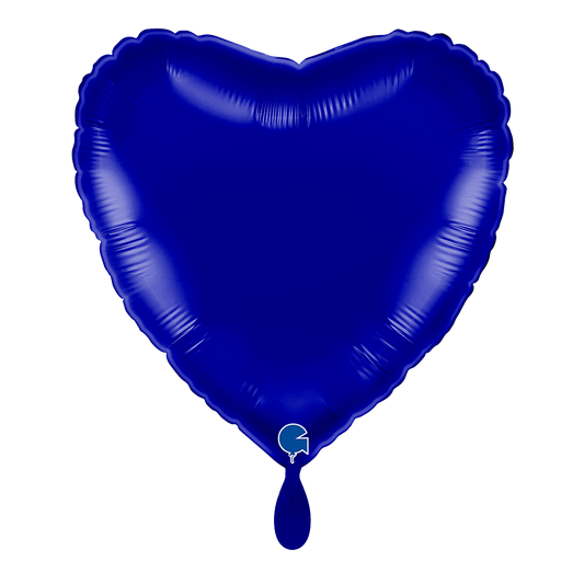 1 Ballon - Cœur - Bleu Capri