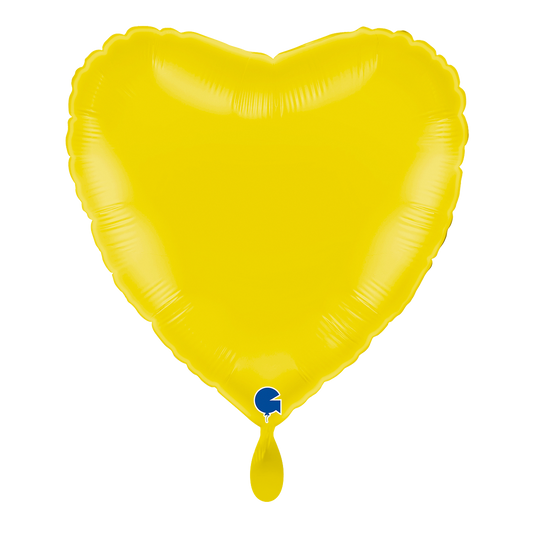 1 Ballon - Cœur - Jaune Pastel
