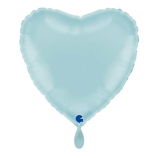 1 Ballon - Cœur - Bleu pastel