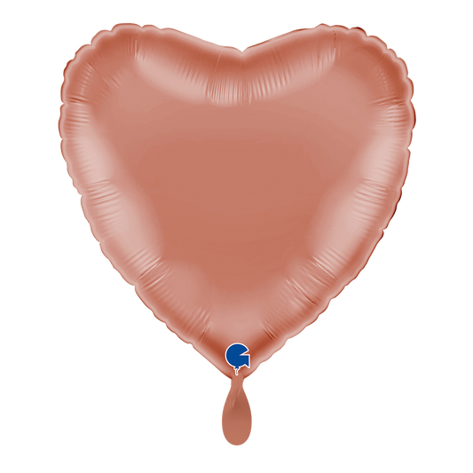 1 Ballon - Cœur - Or Rose