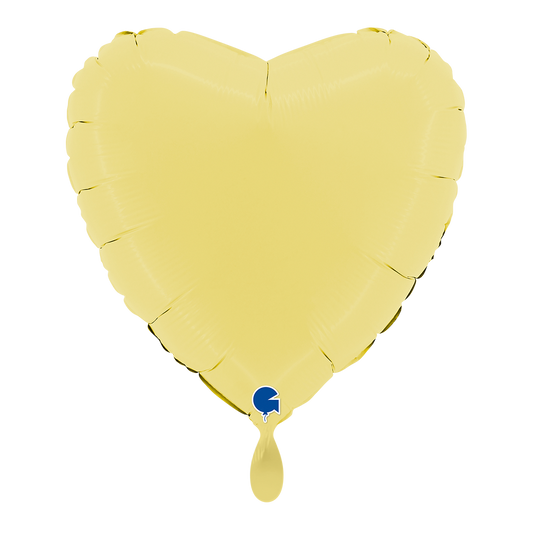 1 Ballon - Cœur - Jaune Mat