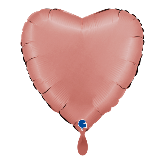 1 Ballon - Hart - Satijn Roségoud
