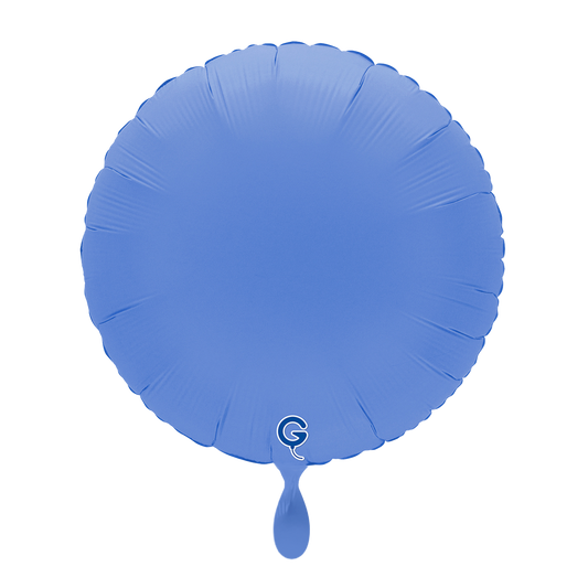 1 Ballon - Rond - Mat Doux Bleu Lotus