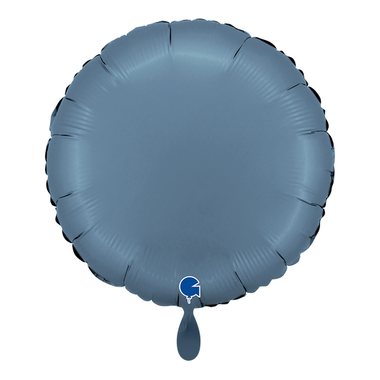 1 Ballon - Rond - Satijn Blauw Jeans