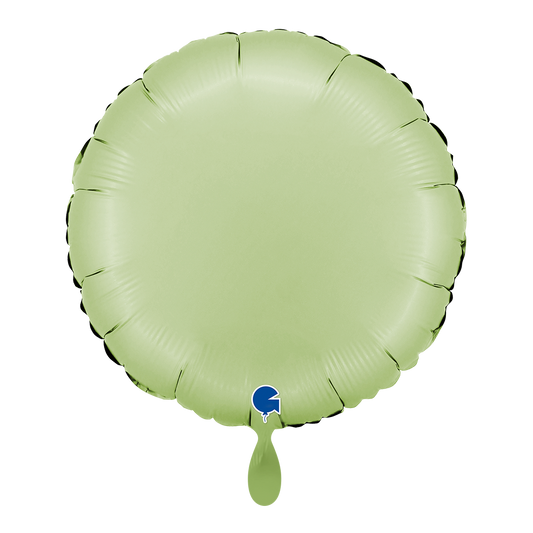 1 Ballon - Rond - Satijn Olijfgroen