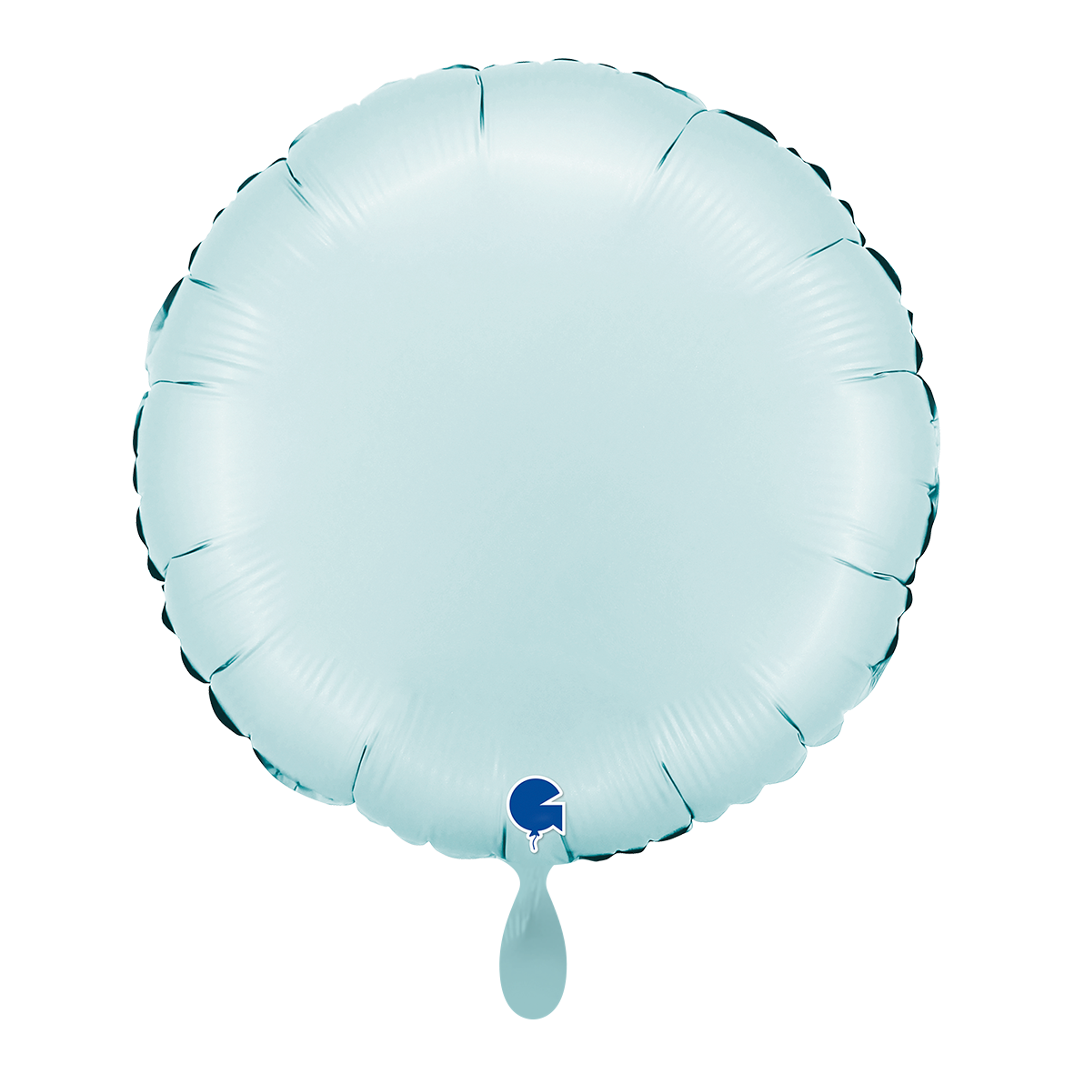 1 Ballon - Rond - Satijn Pastelblauw