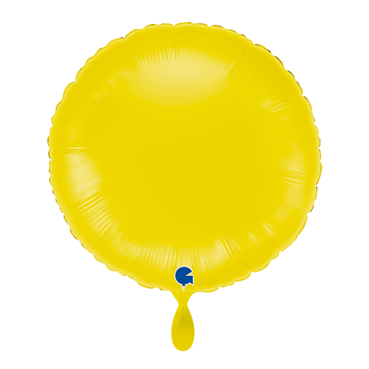 1 Ballon - Rond - Jaune pastel