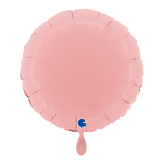 1 Ballon - Rond - Mat Roze