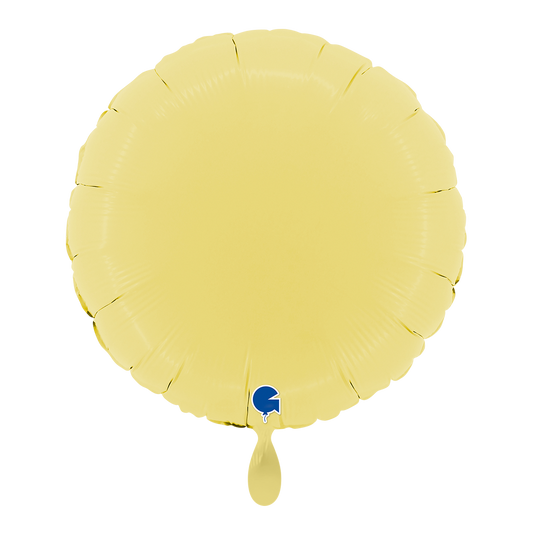 1 Ballon - Rond - Mat Geel