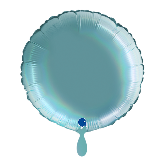 1 Ballon - Rond - Regenboog Holografisch Platina Tenerife Zee