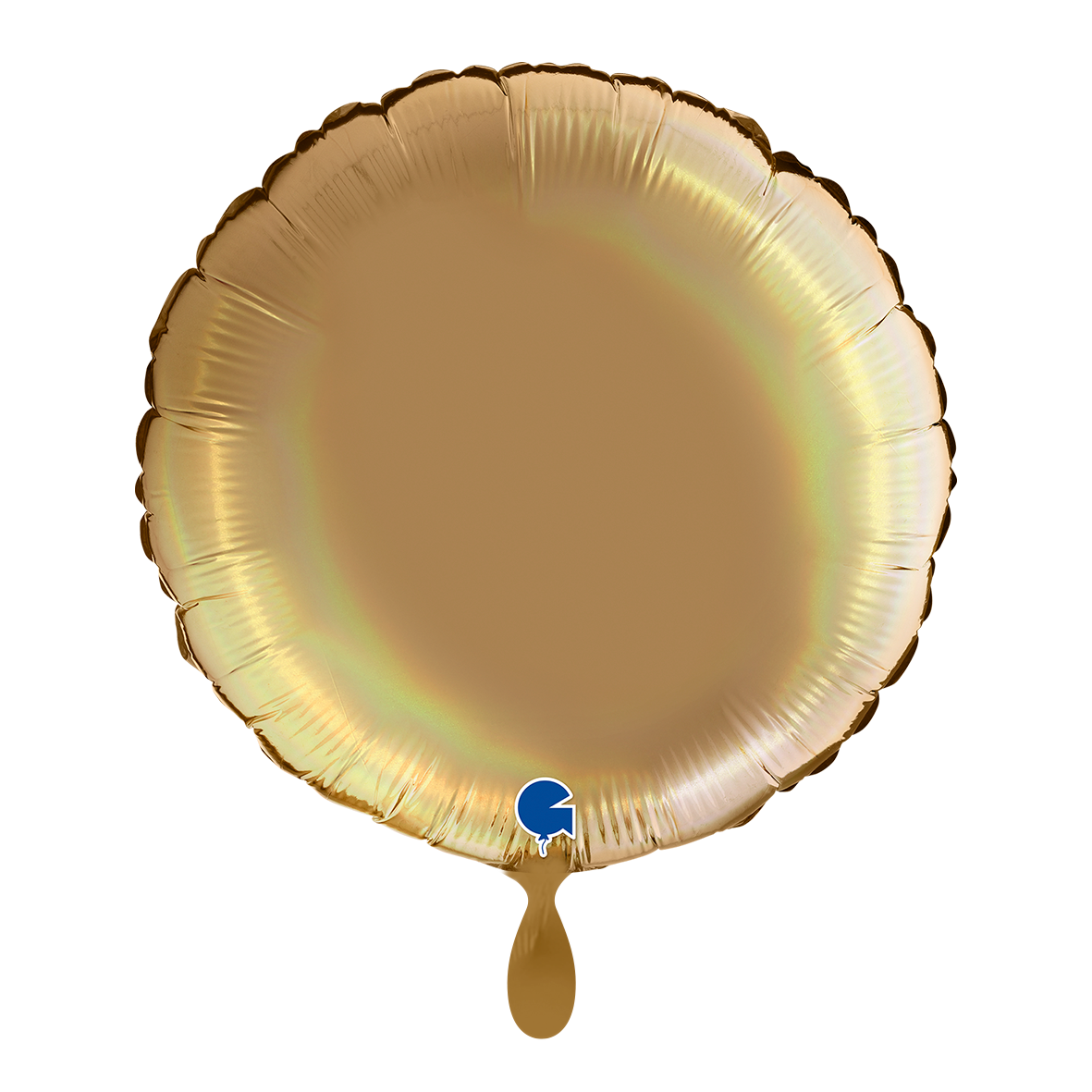 1 Ballon - Rond - Regenboog Holografisch Platin Champagne