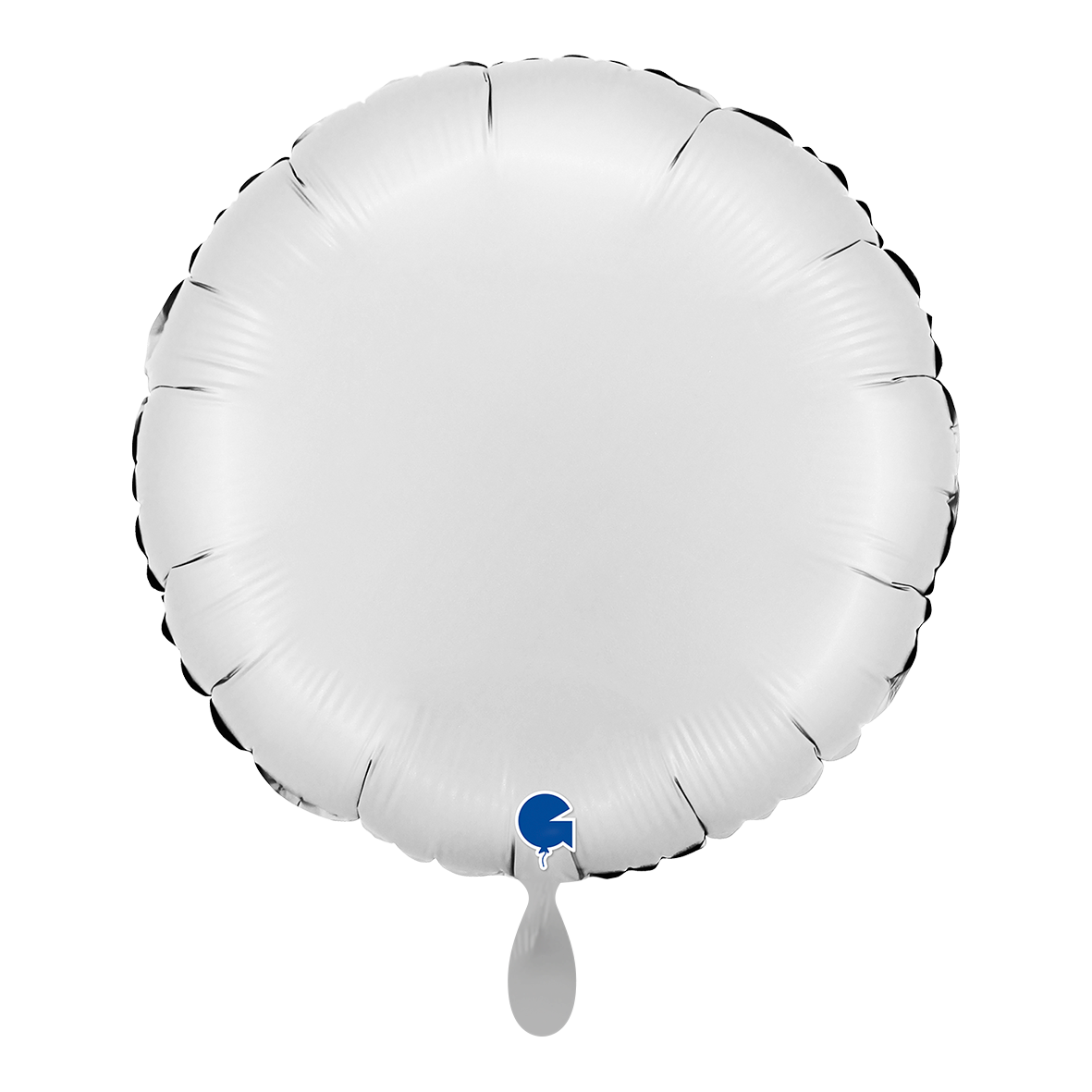 1 Ballon - Rond - Blanc satiné